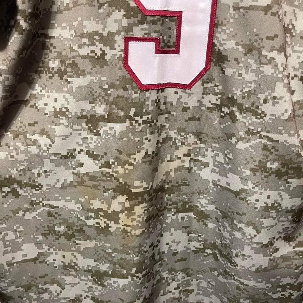 GAME WORN 2010 Louisiana Monroe Warhawks college baseball Camo Military jersey - Picture 8 of 8